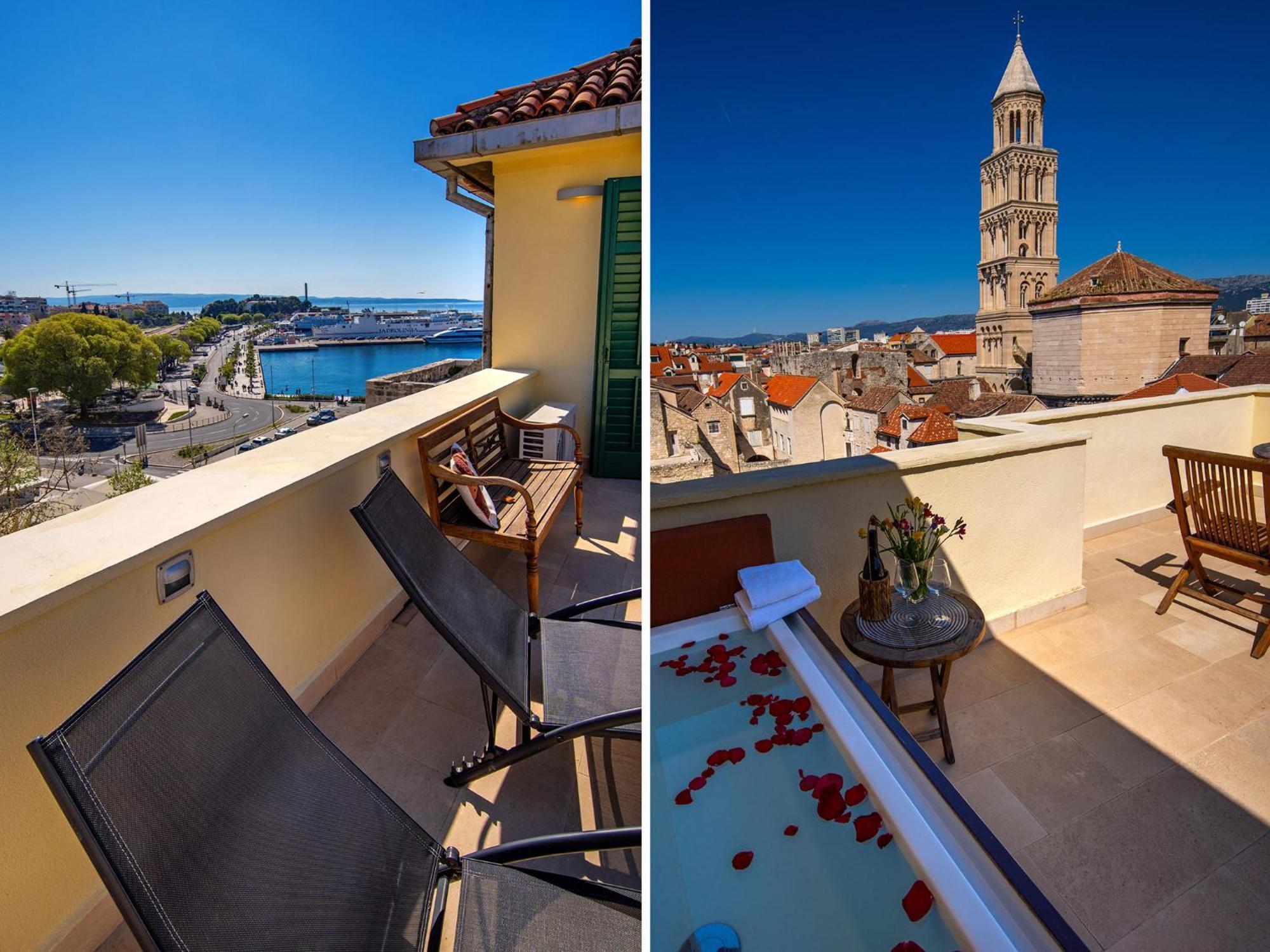 Terazza Grande In Diocletian Tower Leilighet Split Eksteriør bilde