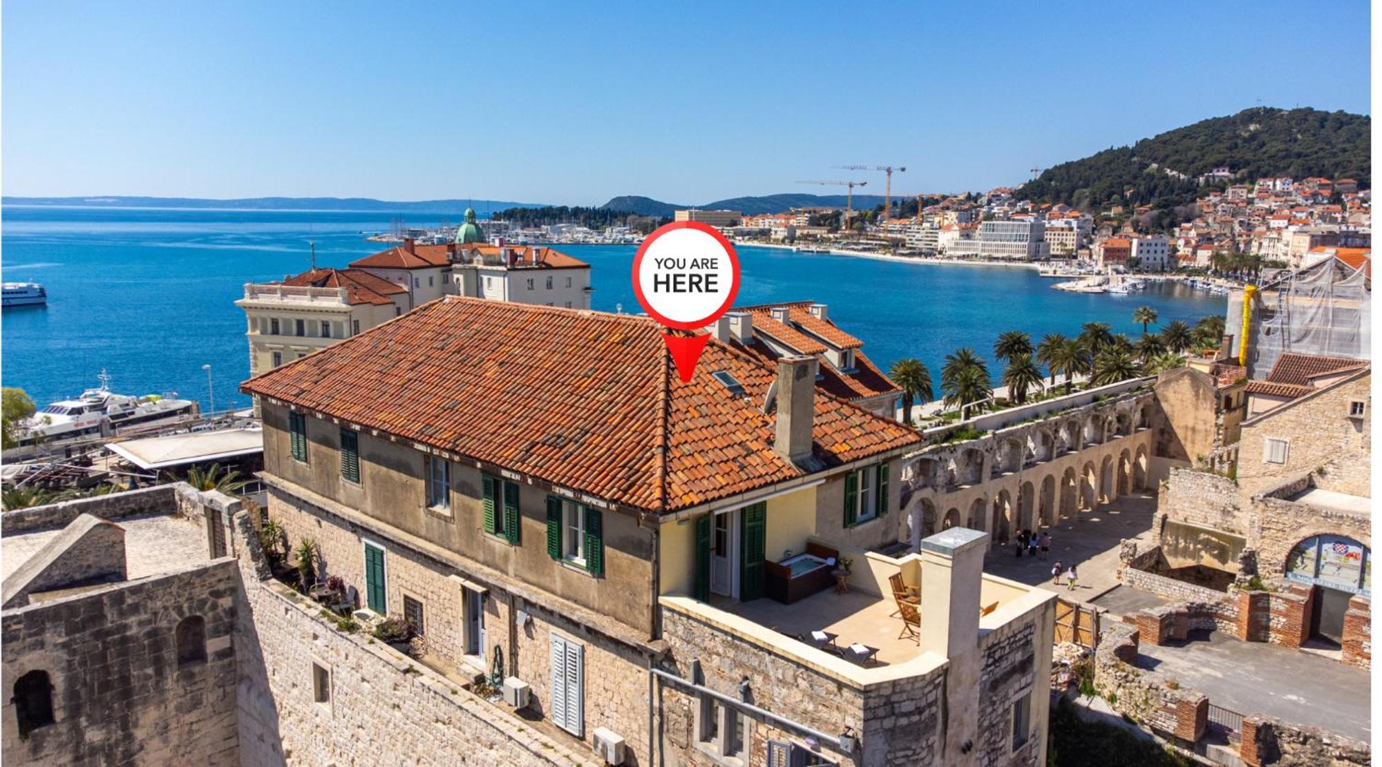 Terazza Grande In Diocletian Tower Leilighet Split Eksteriør bilde