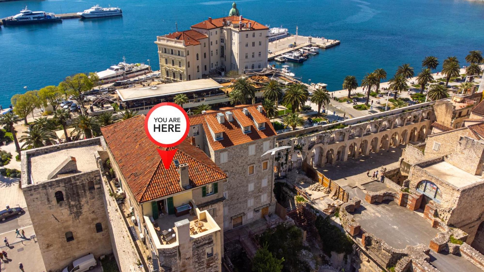 Terazza Grande In Diocletian Tower Leilighet Split Eksteriør bilde